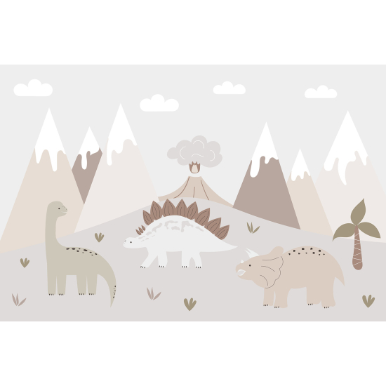 Panoramic Wallpaper - Kid Wall Mural - Dinosaurs