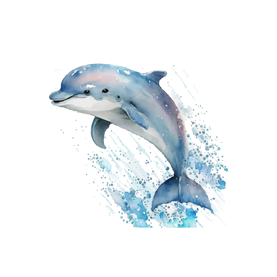 Panoramic Wallpaper - Kid Wall Mural - Dolphin