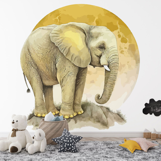 Panoramic Wallpaper - Kid Wall Mural - Elephant