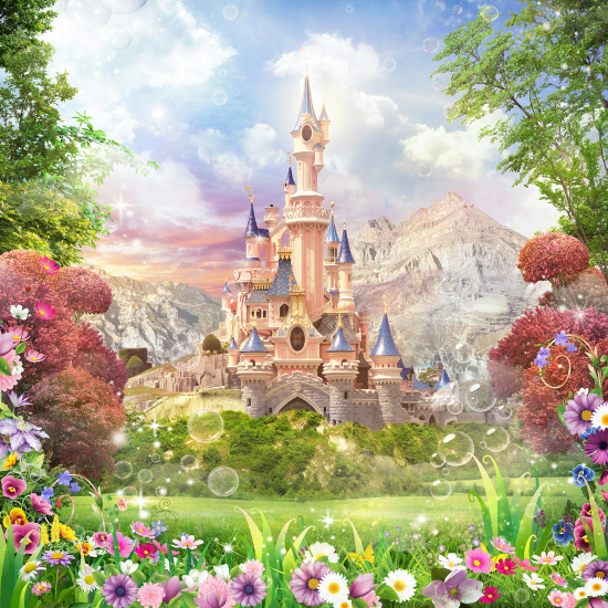 Panoramic Wallpaper - Kid Wall Mural - Enchanted Castle