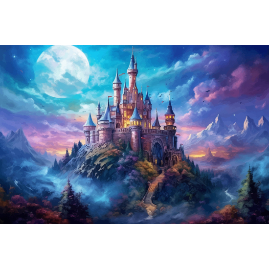 Panoramic Wallpaper - Kid Wall Mural - Enchanted Castle