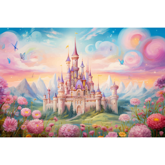 Panoramic Wallpaper - Kid Wall Mural - Enchanted Castle