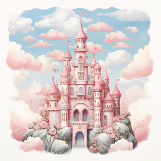 Panoramic Wallpaper - Kid Wall Mural - Enchanted Castle