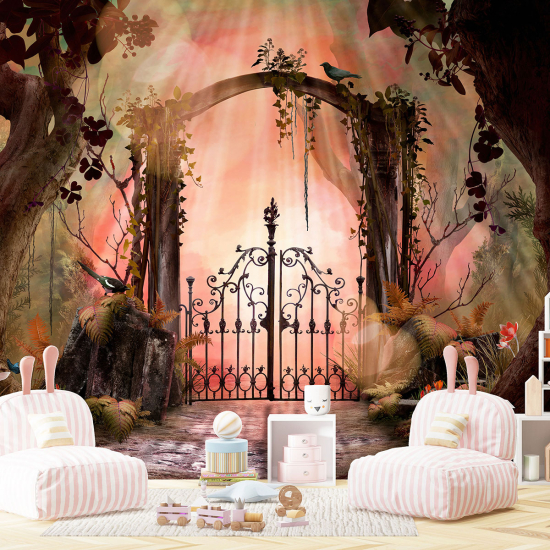 Panoramic Wallpaper - Kid Wall Mural - Enchanted Door