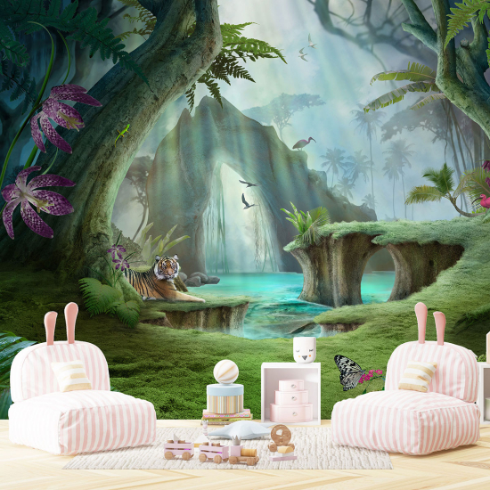 Panoramic Wallpaper - Kid Wall Mural - Enchanted Forest