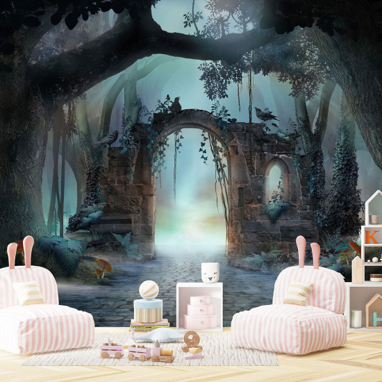 Panoramic Wallpaper - Kid Wall Mural - Enchanted Forest