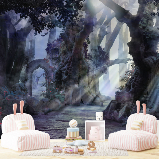 Panoramic Wallpaper - Kid Wall Mural - Enchanted Forest