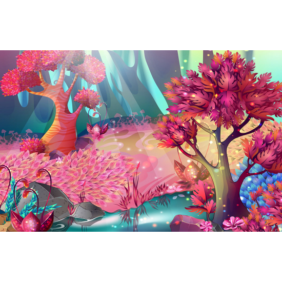 Panoramic Wallpaper - Kid Wall Mural - Enchanted Forest