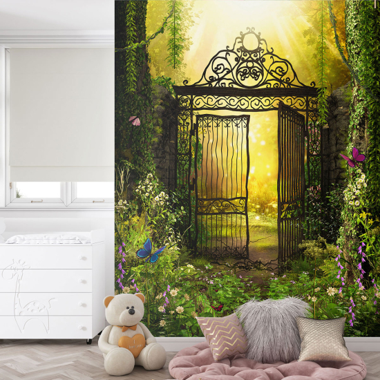 Panoramic Wallpaper - Kid Wall Mural - Enchanted Garden