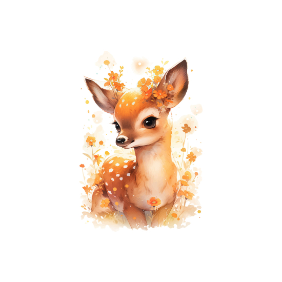 Panoramic Wallpaper - Kid Wall Mural - Fawn