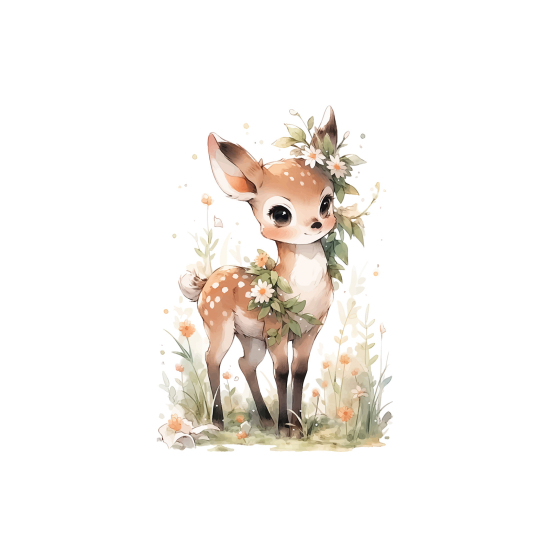 Panoramic Wallpaper - Kid Wall Mural - Fawn