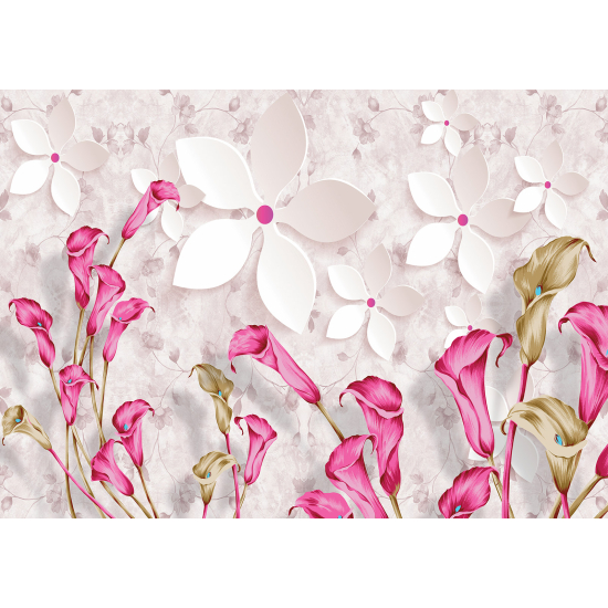 Panoramic Wallpaper - Kid Wall Mural - Flowers