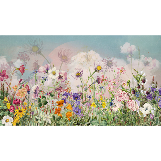 Panoramic Wallpaper - Kid Wall Mural - Flowers