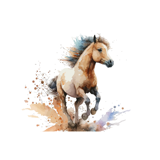 Panoramic Wallpaper - Kid Wall Mural - Foal