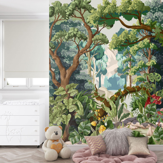 Panoramic Wallpaper - Kid Wall Mural - Forest