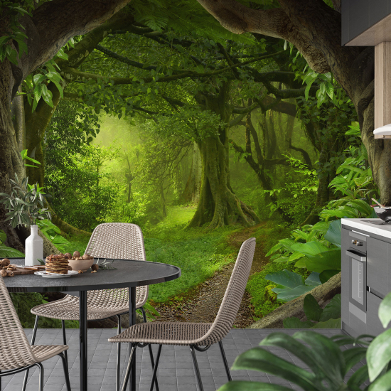 Panoramic Wallpaper - Kid Wall Mural - Forest Path