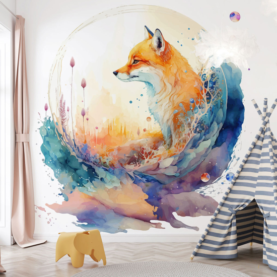 Panoramic Wallpaper - Kid Wall Mural - Fox