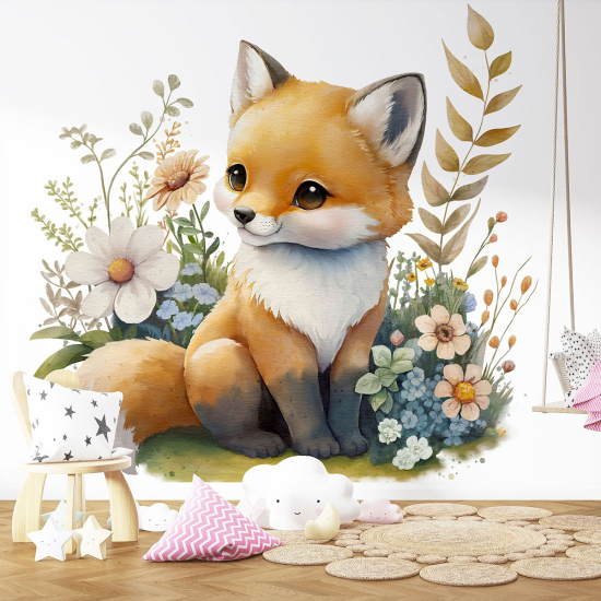 Panoramic Wallpaper - Kid Wall Mural - Fox