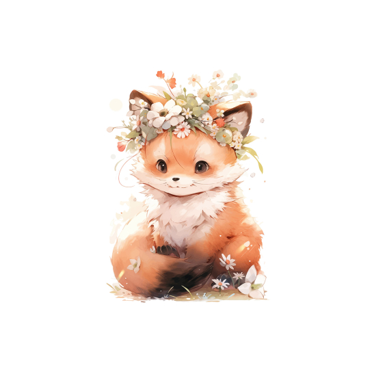 Panoramic Wallpaper - Kid Wall Mural - Fox