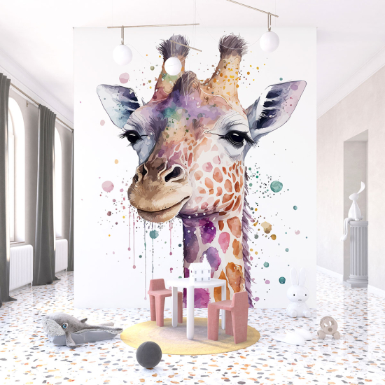 Panoramic Wallpaper - Kid Wall Mural - Giraffe