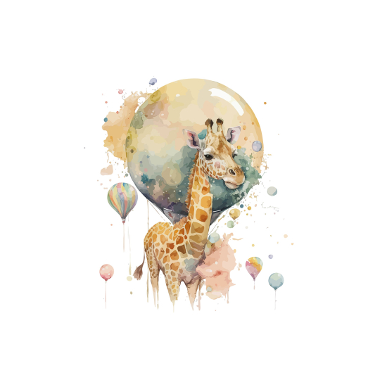 Panoramic Wallpaper - Kid Wall Mural - Giraffe