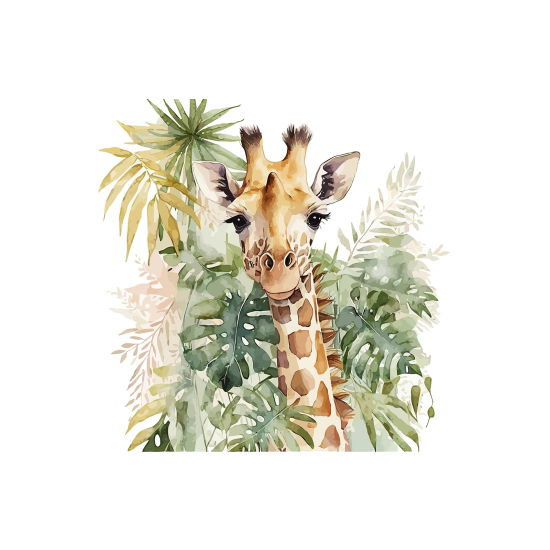 Panoramic Wallpaper - Kid Wall Mural - Giraffe