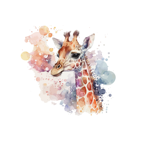 Panoramic Wallpaper - Kid Wall Mural - Giraffe