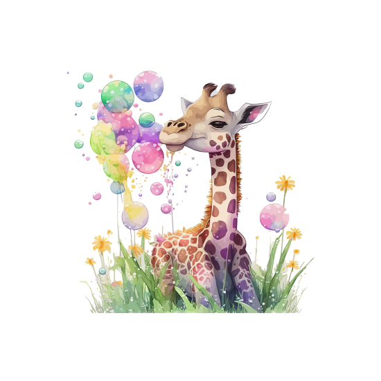 Panoramic Wallpaper - Kid Wall Mural - Giraffe