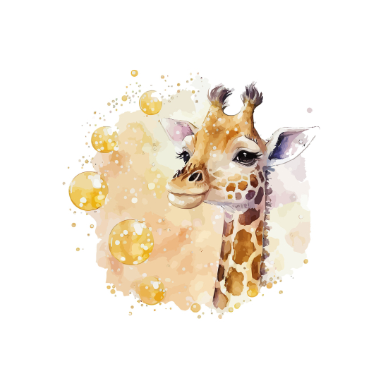 Panoramic Wallpaper - Kid Wall Mural - Giraffe