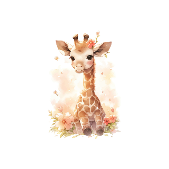 Panoramic Wallpaper - Kid Wall Mural - Giraffe