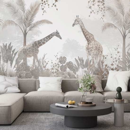 Panoramic Wallpaper - Kid Wall Mural - Giraffes