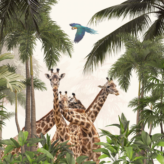 Panoramic Wallpaper - Kid Wall Mural - Giraffes