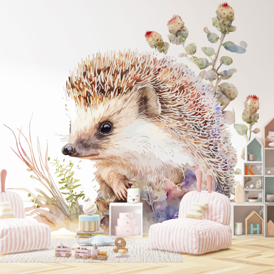 Panoramic Wallpaper - Kid Wall Mural - Hedgehog