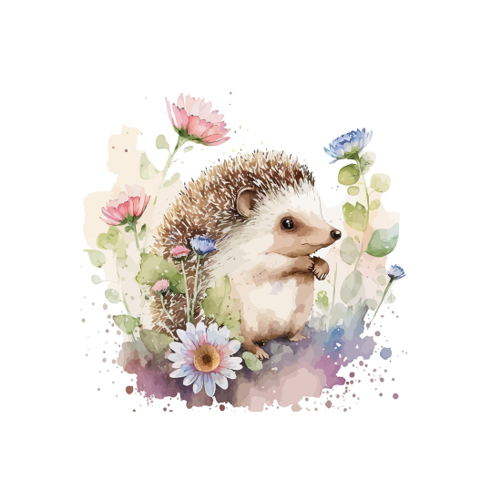 Panoramic Wallpaper - Kid Wall Mural - Hedgehog