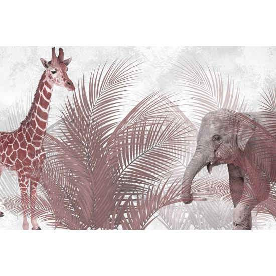 Panoramic Wallpaper - Kid Wall Mural - Jungle Animals