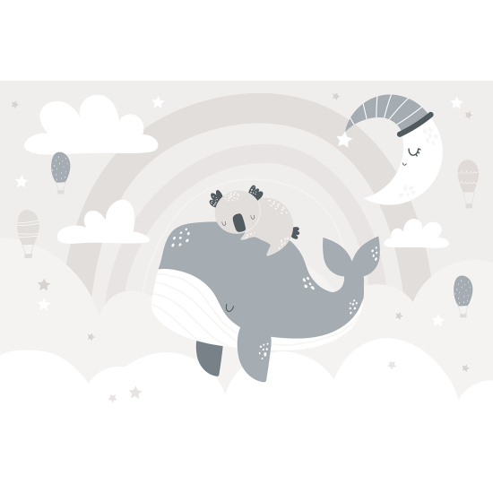 Panoramic Wallpaper - Kid Wall Mural - Koala Whale