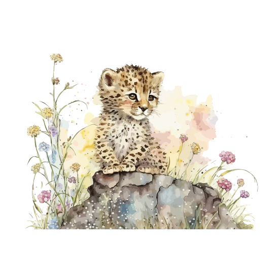 Panoramic Wallpaper - Kid Wall Mural - Leopard