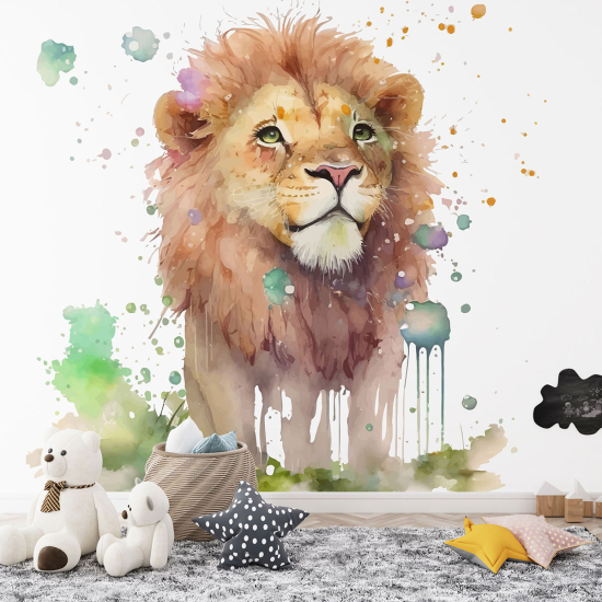 Panoramic Wallpaper - Kid Wall Mural - Lion