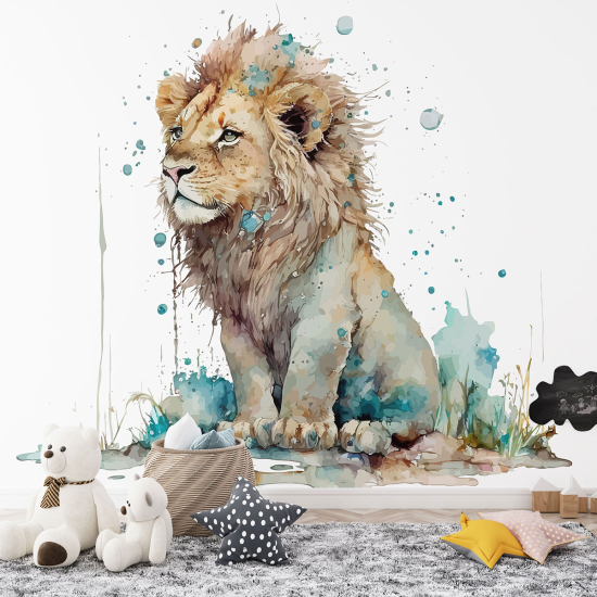 Panoramic Wallpaper - Kid Wall Mural - Lion