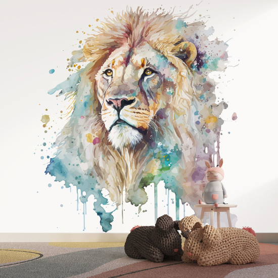 Panoramic Wallpaper - Kid Wall Mural - Lion