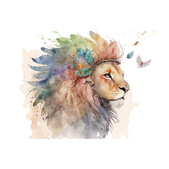 Panoramic Wallpaper - Kid Wall Mural - Lion