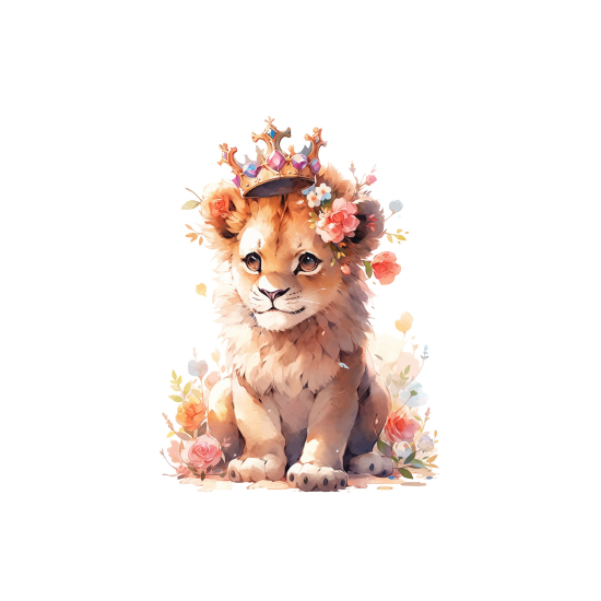 Panoramic Wallpaper - Kid Wall Mural - Lion cub