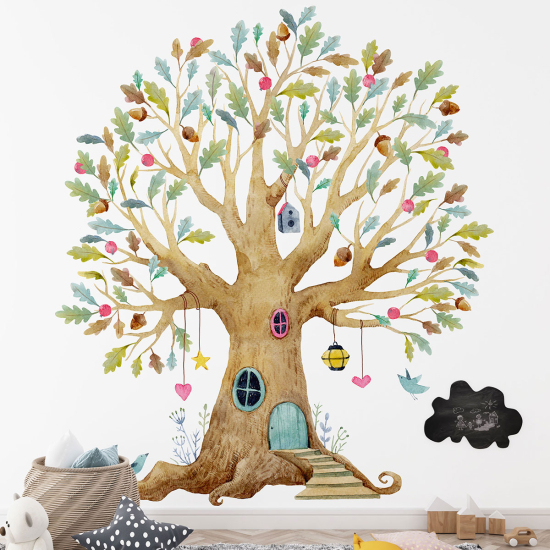 Panoramic Wallpaper - Kid Wall Mural - Magic tree