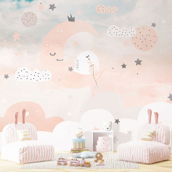 Panoramic Wallpaper - Kid Wall Mural - Moon