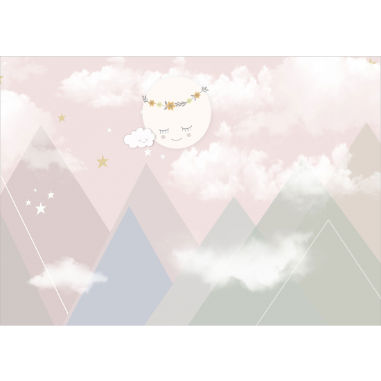 Panoramic Wallpaper - Kid Wall Mural - Moon