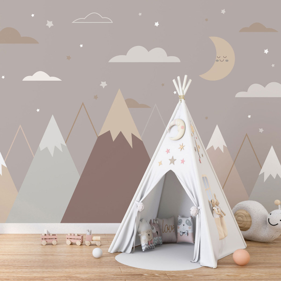 Panoramic Wallpaper - Kid Wall Mural - Mountains