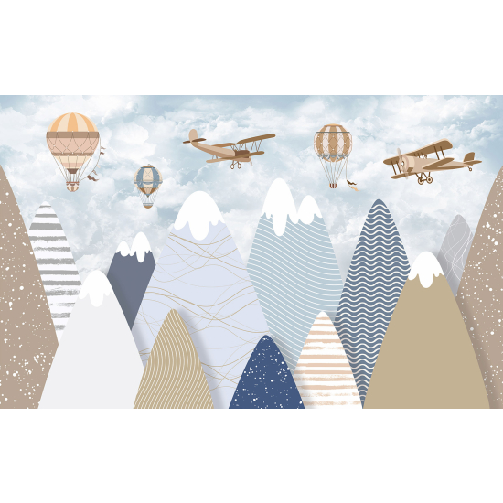 Panoramic Wallpaper - Kid Wall Mural - Mountains