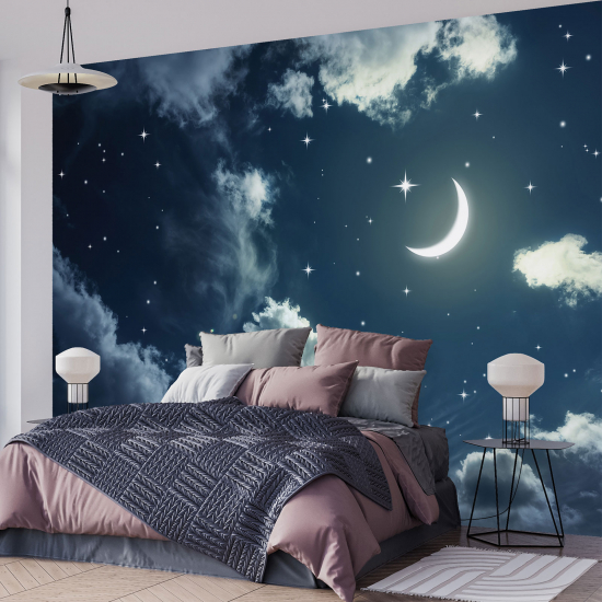 Panoramic Wallpaper - Kid Wall Mural - Night Sky