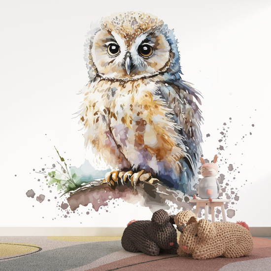 Panoramic Wallpaper - Kid Wall Mural - Owl