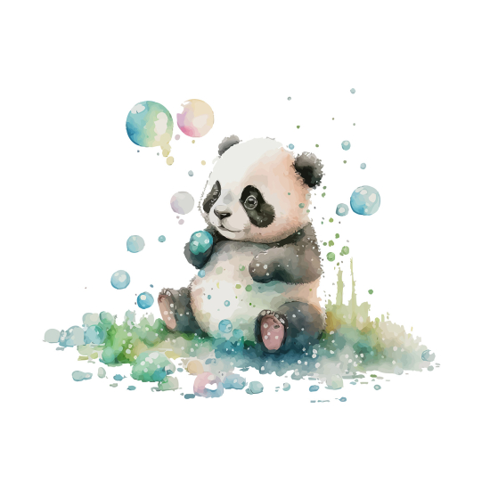 Panoramic Wallpaper - Kid Wall Mural - Panda